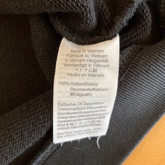 J Crew Black with Leopard print ruffle trim Sweatshirt, Size medium - Picture 7 of 7